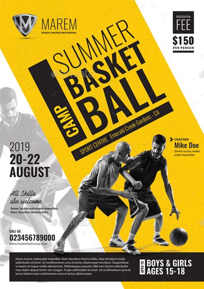 Basketball Camp #Affiliate #Basketball, #SPONSORED, #Camp Basketball Design Graphics, Poster Basket, Sports Event Poster, Events Branding, Golf Events, Sports Design Ideas, Poster Text, Basketball Poster, Poster Idea