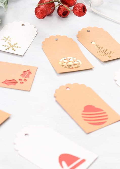 Christmas Tags With Cricut, Cricut Holiday Gift Tags, Cricut Tags Templates, Christmas Tag Cricut, Cricut Joy Gift Tags, Cricut Christmas Tags Svg Free, Cricut Gift Tags Christmas, Christmas Tags Cricut, Cricut Christmas Tags