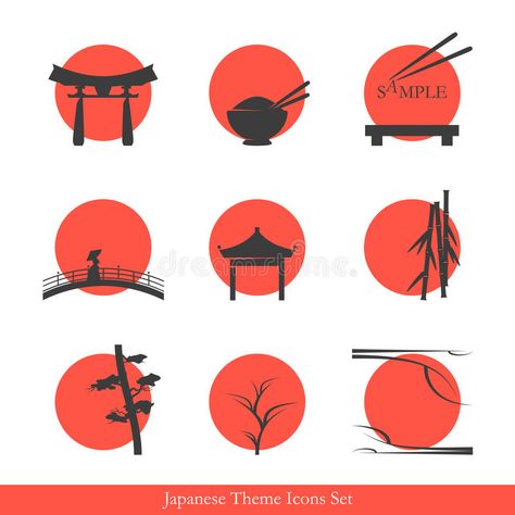 Japanese theme icons set. Conceptual elements for your logo design , #Affiliate, #icons, #set, #Japanese, #theme, #logo #ad Japanese Theme Icons, Logo Design Japan, Logo Design Japanese, Sushi Logo, Japanese Icon, Japanese Theme, Design Japonais, Japan Illustration, Japan Logo