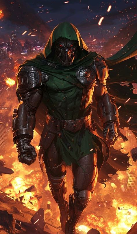 🔥 Dr Doom has taken over the city! 😱 Brace yourself for an epic battle as the city falls under his reign. Follow @AK_AIgaming for more… | Instagram Doctor Doom Concept Art, Villian Oc, Modern Mythology, Marvel Books, Marvel Concept Art, Spawn Comics, Doctor Doom, Dr Doom, Fantastic 4