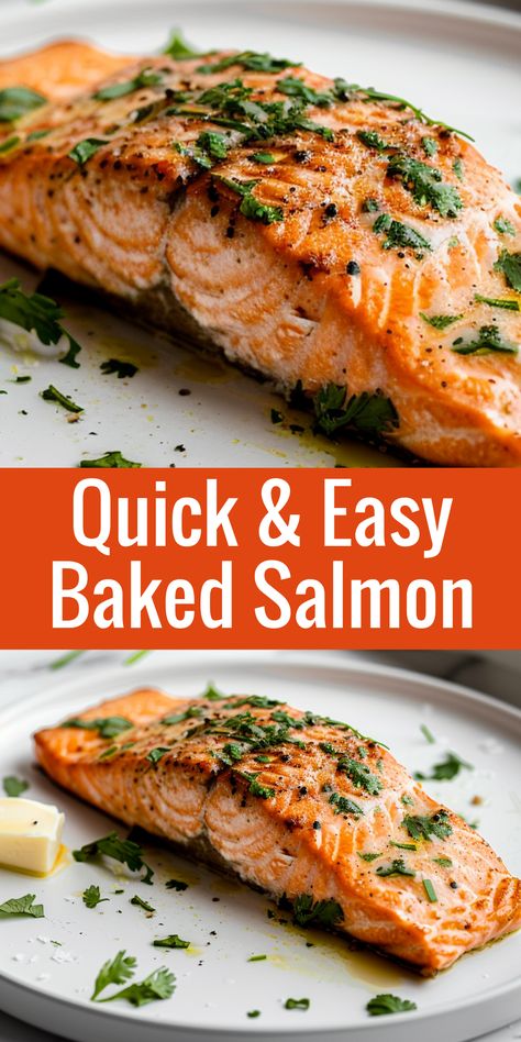 Discover the natural goodness of salmon with this healthy and flavorful oven-baked recipe, perfect for any meal. Salmon Easy Dinner, Easy Fast Salmon Recipes, Salmon How To Cook, Oven Baked Salmon Recipes Healthy, Salmon Oven Recipe, Fresh Salmon Recipes Baked, Easy Oven Salmon, Healthy Baked Salmon Recipes Oven, Baked Salmon Recipes Oven Easy Healthy