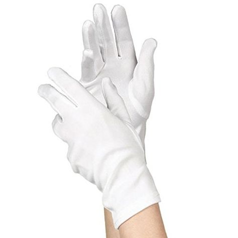 Short White Gloves, White Gloves Aesthetic, Painting Gloves, White Satin Gloves, Female Gojo, Female Face Claims, Aesthetic Dp, Gloves Aesthetic, Body Guard