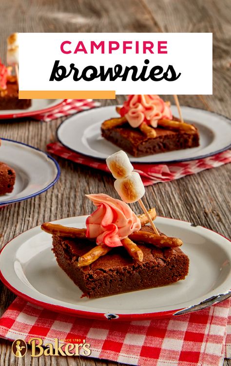 Campfire Brownies, Campfire Cookies, Campfire Snacks, Theme Snack, Camping Snacks, Chocolate Recipes Easy, Dessert Recipies, Themed Desserts, Chocolate Delight