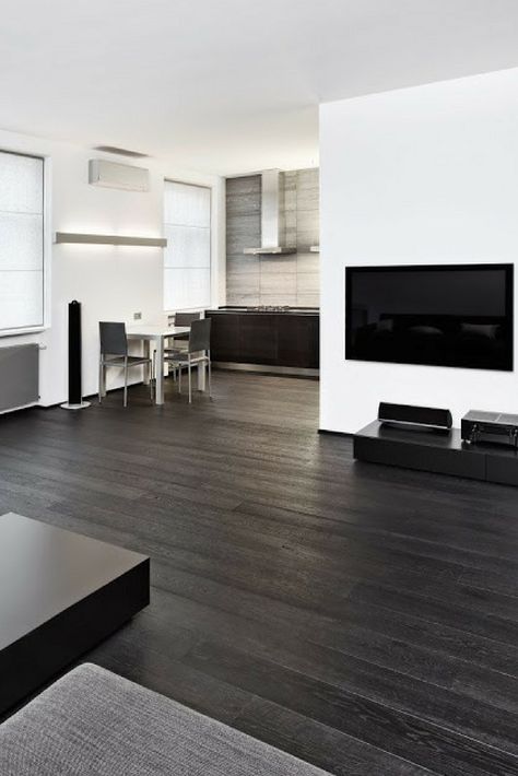 Black Hardwood Floors, Black Wood Floors, Grey Hardwood Floors, Selling A House, Hardwood Floor Colors, Painted Wood Floors, Best Interior Paint, Rustic Bedroom Furniture, Living Room Wood Floor