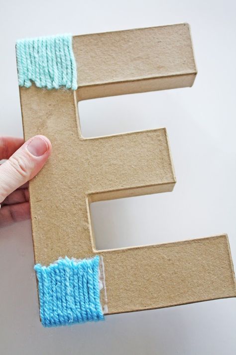 Upcycling, Yarn Wrapped Letters, Yarn Letters, Wooden Letters Decorated, Twine Diy, Wooden Initials, Baby Letters, Ombre Yarn, Birthday Wishes For Myself