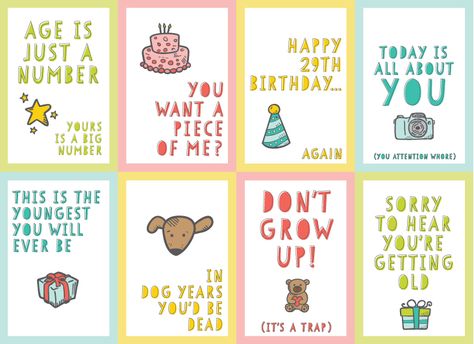 Give the gift of laughter and more with these Funny Printable Birthday Cards! You and the birthday guy or gal will appreciate the giggles! Funny Birthday Ecards, Birthday Cards For Adults, Funny Printable Birthday Cards, Birthday Card Boyfriend, Birthday Ecards Funny, Printable Birthday Cards, Free Printable Birthday Cards, Funny Compliments, Sarcastic Birthday