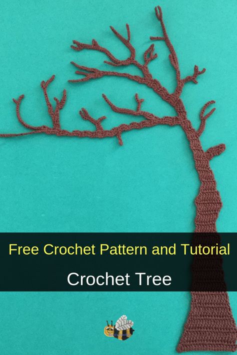 Amigurumi Patterns, Crochet Trees Pattern, Crochet Branches Pattern, Crochet Tree Branch, Free Crochet Tree Patterns, Crochet Plant Applique, Crochet Tree Applique Pattern Free, Crochet Tree Applique, Crochet Tree Free Pattern