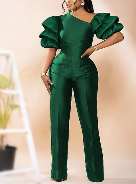 Jumpsuits For Women Classy, Ladies Summer Fashion, Classy Jumpsuit Outfits, High Waist Jumpsuit, Wedding Collage, Ellegant Dresses, Classy Jumpsuit, 2piece Outfits, Collar Jumpsuit