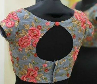 Dirndl, ब्लाउज बैक नेक डिजाइन, Floral Blouse Designs, Boat Neck Design, Indian Blouse Designs, Cotton Saree Blouse Designs, Boat Neck Blouse Design, Latest Blouse Designs Pattern, Cotton Blouse Design