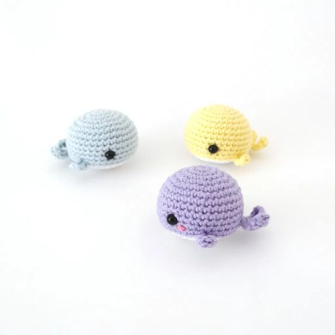 No-Sew Whale Crochet Pattern Amigurumi Patterns, Whale Crochet, Crochet Whale, Whale Pattern, Crochet Patron, Crochet Animal Patterns, Dk Weight Yarn, Paintbox Yarn, Crochet Bunny