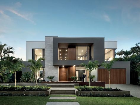 Reka Bentuk Industri, Large Floor Plans, Home Designs Exterior, Contemporary House Exterior, التصميم الخارجي للمنزل, Modern House Facades, Modern Exterior House Designs, Melbourne House, Storey Homes