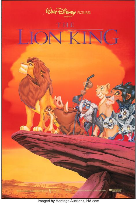 Lion King 1994, Lion King Disney, Big Poster, Disney Movie Posters, Lion King Movie, The Lion King 1994, Disney Presents, Lion King 2, Il Re Leone