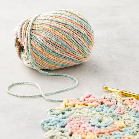 Cotton Yarn Projects, Sugar And Cream Yarn, Crochet With Cotton Yarn, Big Twist, Ombre Yarn, Knitting Tools, Knitting Gauge, Small Projects, Yarn Projects