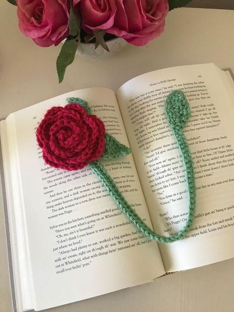 Everything Crochet Everything Crochet, Rose Bookmark, Selling Crochet, Crochet Bookmark Pattern, Crochet Bookmark, Crochet Bookmarks, Book Marks, Crochet Rose, Crochet Books