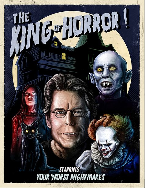 Stephen King Drawings, Stephen King Books List, Stephen King Tattoos, Stephen King Film, Stephen King Quotes, King Drawing, Horror Literature, Childhood Memories 80s, Kings Movie