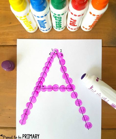 Fun Ways to Teach Letter Recognition | Preschool and kindergarten children will enjoy these fun, creative ways to learn and practice the alphabet. The literacy activities include letter songs, games, books, tracing, crafts, and FREE printable resources to build letter identification and phonetic skills. Letter Recognition Preschool, Teaching Letter Recognition, Preschool Letter Crafts, Letter Recognition Activities, Homeschool Preschool Activities, Kindergarten Letters, Letter Tracing, Dot To Dot, Alphabet Activities Preschool