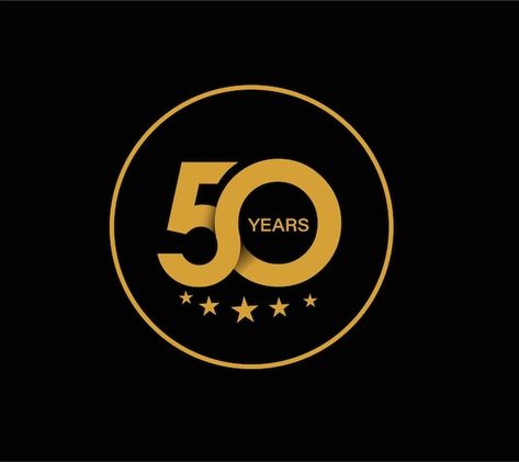 Vector 50th years anniversary celebratio... | Premium Vector #Freepik #vector #50-years #50-anniversary #50th #jubilee 50 Years Logo, Anniversary 50th, 50 Anniversary, Happy 50th Anniversary, Birthday Logo, Celebration Design, 50 Years Anniversary, Golden Jubilee, Happy 50th