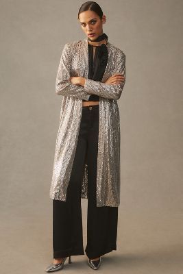 Duster Outfit, Sequin Duster, Holiday Dressing, Sequin Kimono, Anthropologie Style, Tie Front Cardigan, Flutter Dress, Trim Jacket, Sweater Vest Women