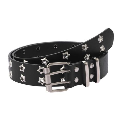 PRICES MAY VARY. Add a touch of Fairy Grunge to your outfit with this Y2K Women Star Punk Goth Belt. Made from high-quality leather, it is durable and long-lasting. The punk-style buckle and grommet waist design make it an essential grunge accessory. Fairycore aesthetic and star details give it a touch of uniqueness. Comes in the perfect length of 44 inches, making it ideal for all waist sizes. Add a touch of Fairy Grunge to your outfit with this Y2K Women Star Punk Goth Belt. Belts Y2k, Goth Belt, Y2k Belts, Eyelet Belt, Y2k Belt, Goth Fits, Y2k Women, Eyelets & Grommets, Grunge Accessories