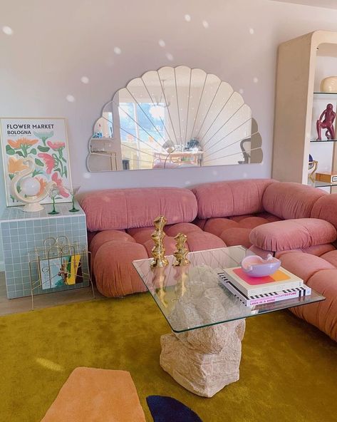 Pretty in pink, our Mario Bellini Camaleonda Sofa exudes a playful yet effortlessly chic vibe. #eternitymodern Camaleonda Sofa, Funky Bedroom, Mario Bellini, Pastel Room, Room Deco, Apartment Inspiration, Room Inspiration Bedroom, Room Ideas Bedroom, Dream House Decor