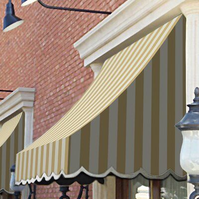 Fabric Awnings Exterior, Cloth Awning, Awnings For Windows, House Awnings, Custom Awnings, Polycarbonate Roof Panels, Window Awning, Fabric Awning, French Doors Exterior