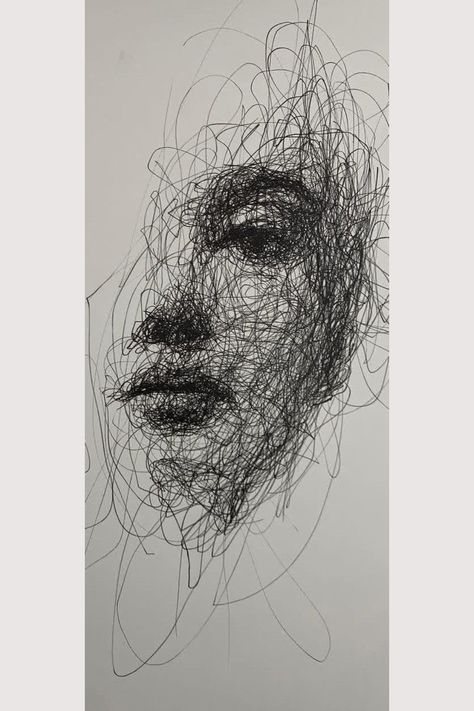 Biro Portrait, Scribble Drawings, Foto Kelakar, Biro Art, Self Portrait Drawing, Whats Wallpaper, Self Portrait Art, 심플한 그림, Scribble Drawing