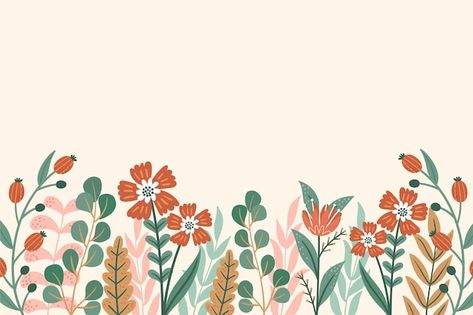 Hand drawn floral background | Free Vector #Freepik #freevector #flower-background #hand-drawn-nature #floral-wallpaper #floral-background Balayage, Mac Backgrounds, Wallpapers Ipad, Laptop Wallpaper Desktop Wallpapers, Cute Laptop Wallpaper, Computer Wallpaper Desktop Wallpapers, Pillow Crafts, Illustration Blume, Hand Drawn Floral