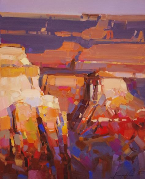 Canyon Painting, Grand Canyon Sunset, Mountain Landscape Painting, Contemporary Oil Paintings, Art Palette, Desert Painting, Southwest Art, Sunset Landscape, Landscape Oil Painting