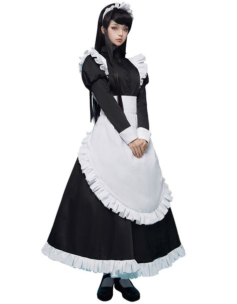 PRICES MAY VARY. NOTE -- This product belongs to the brand MICOTAKU. Licensed product from Komi Can't Communicate. PACKAGE -- The whole Komi Shoko cosplay costume includes blouse, maid dress, apron, maid headband, and cat ear. DESIGN -- The black long-sleeves top shirt is closed with buttons in front with white cuffs. The black skirt features a ruffle at the hemline. The apron features ruffles, which makes it more elegant and feminine. The back of the apron is designed with Velcro. You just pin Maid Custome, Shoko Cosplay, Maid Dress Uniform, Maid Headband, Maids Outfit, Maids Costume, Victorian Maid, Cosplay Maid, Maid Dresses