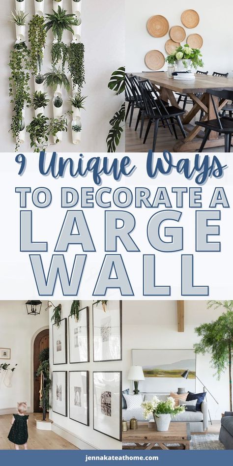 Large Blank Wall Ideas Living Rooms, Large Wall Decor Living Room, Dining Wall Decor, Gallery Wall Bedroom, Decoracion Living, Wall Decor Design, Large Wall Decor, Dining Room Walls, Design Living Room