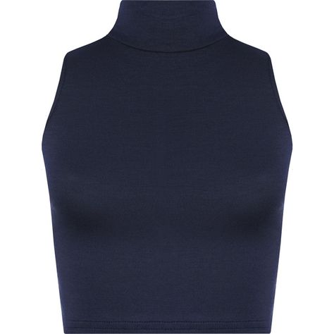 Sophie Turtle Neck Crop Top ($11) ❤ liked on Polyvore featuring tops, navy blue, navy tops, polo neck top, cropped turtleneck, turtle neck crop top and sleeveless cropped turtleneck Blue Turtle Neck Outfit, Cropped Sleeveless Turtleneck, Sleeveless Turtleneck Crop Top, Navy Turtleneck, Turtleneck Crop Top, Navy Blue Crop Top, Navy Crop Top, Turtle Neck Shirt, Sleeveless Turtleneck Top