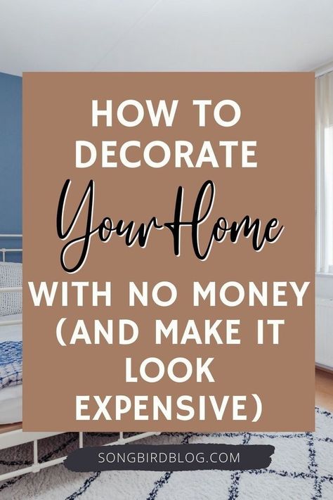 Figuring out how to decorate your house on a budget can be overwhelming, especially when you need affordable decorating ideas that can work for your style and home. This post will show you where to find inexpensive home decor that is easy and affordable. There are also tips for where to buy inexpensive decorations and for cheap DIY ideas for the home. Find a budget decorating guide at songbirdblog.com Update Home Without Remodeling, Shabby Chic Bedrooms Decorating Ideas, Minimalist Glam, Diy Farmhouse Ideas, Bedroom Decor On A Budget, Easy Diy Room Decor, Budget Interior Design, Budget Decorating, Inexpensive Home Decor