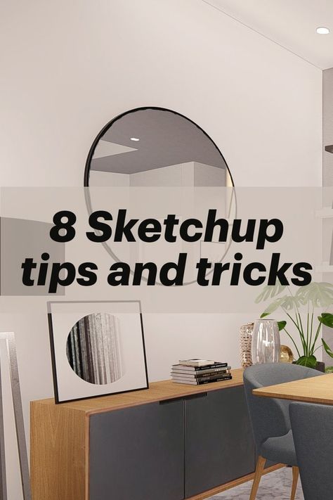 8 Sketchup Hacks you might not know about Sketchup Design Interior, Sketchup Rendering Interiors, Sketchup Tips And Tricks, Sketchup Interior Design Render, Sketchup Hacks, Sketch Up Render, Sketchup Model Architecture, Sketchup Interior Design, Sketchup Vray Render