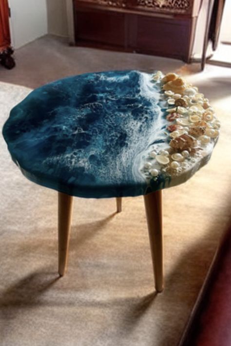 Resin Ocean Table, Epoxy Decor, Table Top Resin, Coffee Table Epoxy, Ocean Table, Resin Tables, Resin Coffee Table, Resin Table Top, Resin River Table