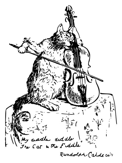 Los Angeles, Cat Design Art, Violin Tattoo, Playing A Violin, Playing Violin, Folk Illustration, Hey Diddle Diddle, Instagram Cool, Dancing Bears