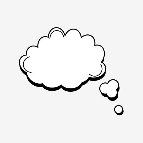 Dream Bubble Drawing, Thought Bubble Aesthetic, Thought Bubble Drawing, Thinking Bubble, Comic Png, College App, Text Cloud, Dingbats Fonts, Cartoon Speech Bubble