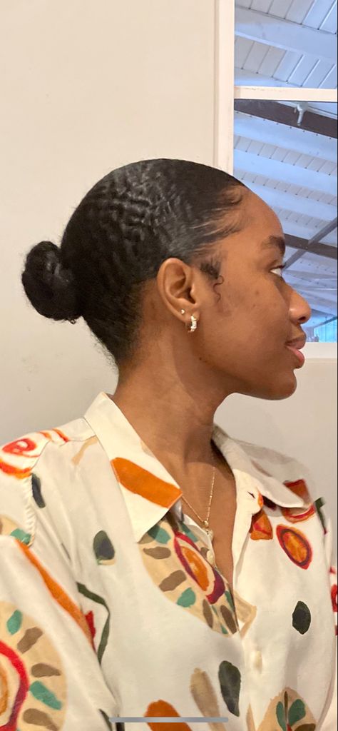 #sleekback #3C #4A #Natural Hair #easyhairstyles Slick Bun On 4c Hair, Sleek Back Bun Short Hair, Slik Low Bun Hairstyles, Sleek Bun Natural Hair 4c, 4c Hair Slick Back Bun, 4c Sleek Bun, Sleek Back Bun Black Women, Low Bun 4c Hair, Middle Part Low Bun Black Women