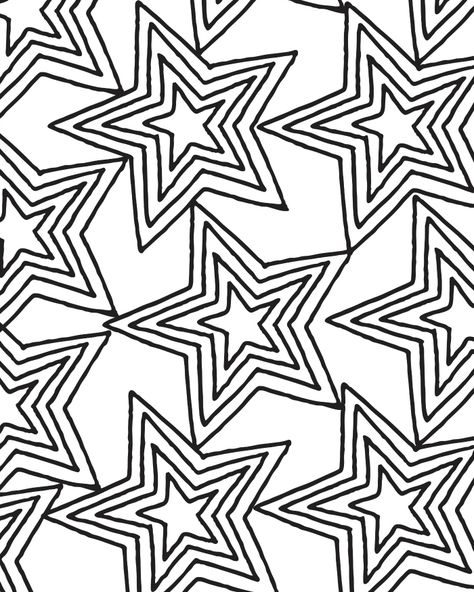 Printable Star Pattern Coloring Page for Adults and Kids Images Hello Kitty, Star Coloring Pages, Printable Star, Love Coloring Pages, Dinosaur Coloring Pages, Pattern Coloring Pages, Princess Coloring Pages, Free Adult Coloring Pages, Unicorn Coloring Pages