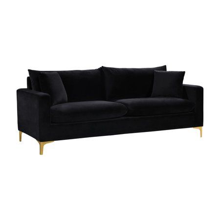 Latest Sofa Set Designs, Black Velvet Sofa, Trendy Sofas, Office Furniture Set, Black Couches, Wooden Sofa Set Designs, Sofa Black, Unique Sofas, Wooden Sofa Set
