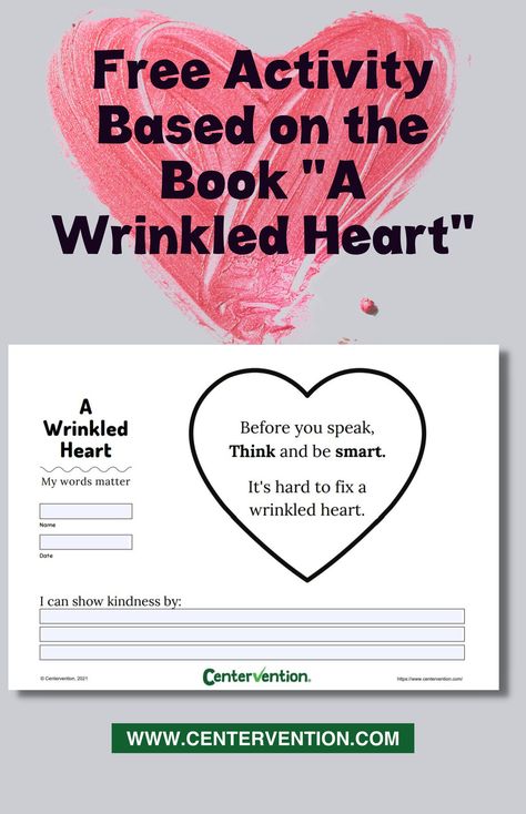 A free lesson and download about teaching kids kindness. Based on the book "A Wrinkled Heart", this activity helps elementary students understand how to treat others. Empathy and social emotional learning activities for the classroom. Try this fun, free activity to help kids understand kindness and empathy toward their peers and others. A Wrinkled Heart Activity, Wrinkled Heart Activity, Nurtured Heart Approach, Wrinkled Heart, Empathy Lessons, Capturing Kids Hearts, Empathy Activities, Emotional Learning Activities, Heart Lesson