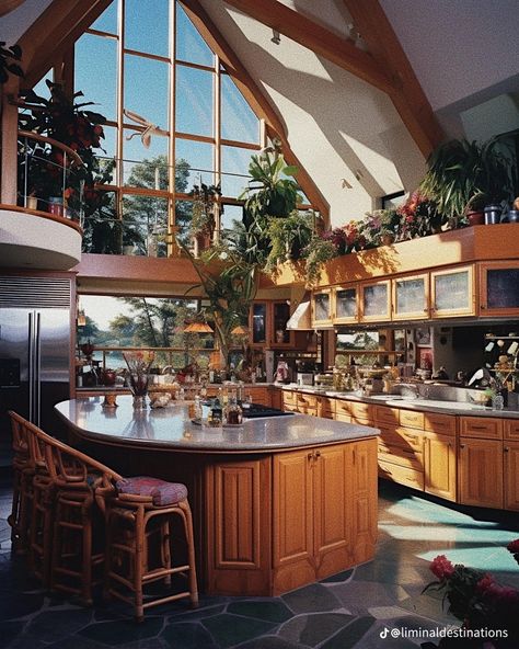 80s House Decor Interior Design, 70s Home Architecture, 80s House Design, 70s House Style, 70s Houses Architecture, Weird House Aesthetic, 70s Retro House Aesthetic, 80s Aesthetic Kitchen, 70s California Home