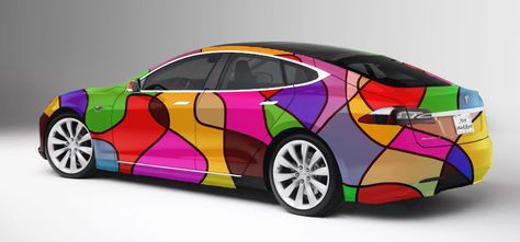Tesla Y, Rainbow Car, Car Paint Jobs, 2020 Vision, Tesla Car, Car Paint, Speed Paint, Car Stuff, Car Painting