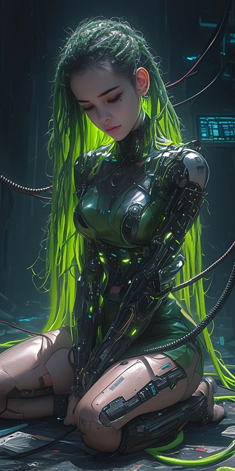 Cyberpunk Netrunner Character Art, Neon Cyberpunk Character Design, Cyberpunk Character Ideas, Cyberpunk Aesthetic Character, Female Cyberpunk Character Art, Cyberpunk Woman Art, Cyberpunk Character Art Female, Cyberpunk Art Girl, Futuristic People