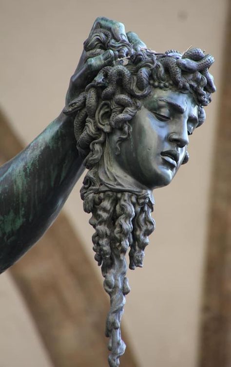 Perseus And Medusa Statue, Perseus With The Head Of Medusa, Madussa Statue, Medusa Sculpture Greek Mythology, Medusa Head Sculpture, Medusa With The Head Of Perseus, Ancient Greek Sculpture Aesthetic, Medusa Statue Sculpture, Greek Gods Sculpture