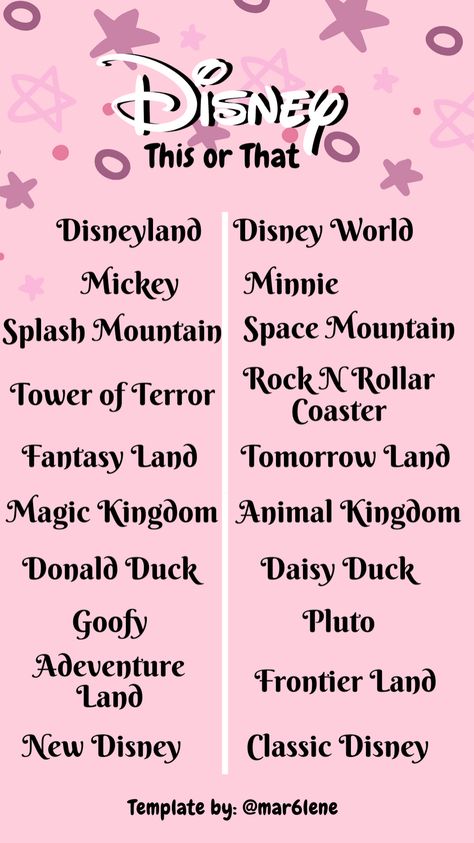 disney this or that instagram story template Disney Interactive Posts Facebook, This Or That Disney Edition, Disney Interactive Posts, This Or That Disney, Disney This Or That, Story Engagement Ideas, This Or That, Disney Travel Agent Planners, Disney Templates
