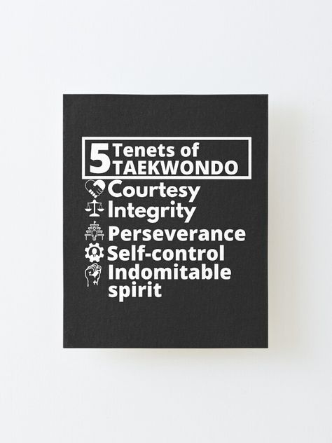 Taekwondo, Martial Art, Philosophy, Martial Arts, Tenets Of Taekwondo, Taekwondo Quotes, Tkd Taekwondo, Korean Martial Arts, White Letters