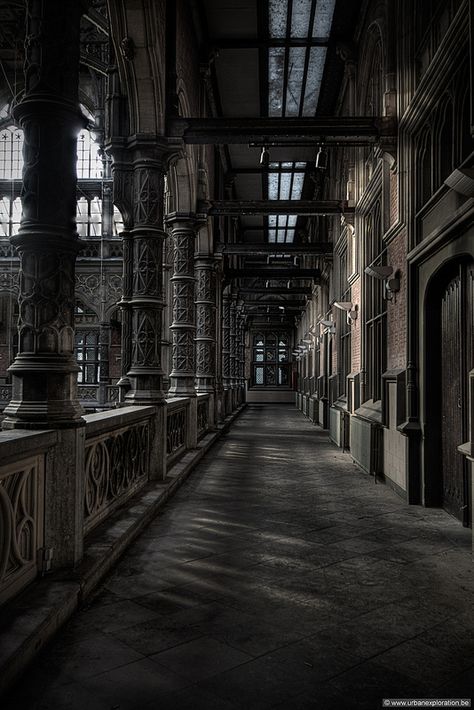 Corridor | Flickr - Photo Sharing! Gothic Castle Interior, Goth Architecture, Gothic Manor, Dark Acedemia, Gothic Mansion, Dark Academia Wallpaper, Dark Hallway, Gothic Castle, Building Aesthetic