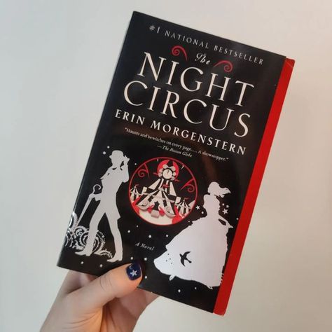 A photo of the book Night Circus by Erin Morgenstern The Night Circus Book, Carnival Book, Circus Book, Erin Morgenstern, Bookstagram Ideas, The Night Circus, Book Of Circus, Night Circus, Book Recs