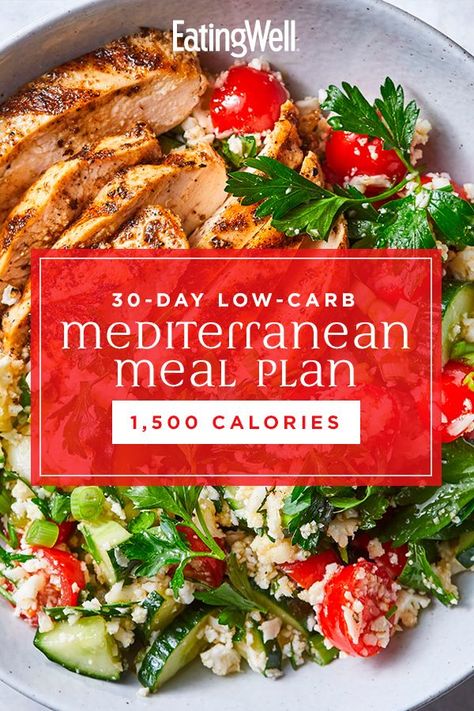 Essen, Low Carb Mediterranean, 1600 Calorie Meal Plan, Mediterranean Meal Plan, 1500 Calorie Diet, 1500 Calorie Meal Plan, Lower Carb Meals, Nutrition Goals, Stomach Fat Burning Foods