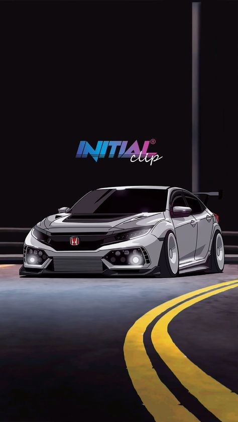 Initial® Clip on Instagram: “Amazing FK8 animated work special made for owner @wiistterr #fk8r #fk8 #civic #honda #hondacivic #civicfc #typer #vtec #carlifestyle…” Initial Clip Car, Initial Clip, Civic Jdm, Quotes Car, Honda Civic Car, Mobil Futuristik, Car Animation, Civic Car, Jdm Honda